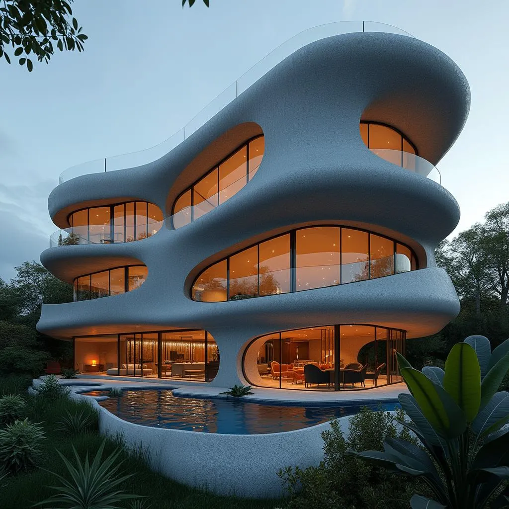 Exterior de residencia moderna en Buenos Aires