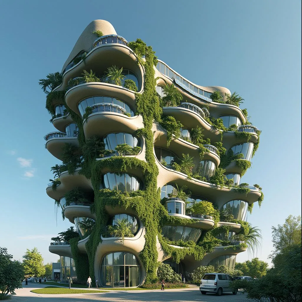 Edificio sostenible en Argentina con jardines verticales